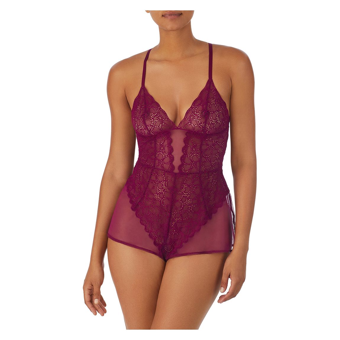 Purple Superior Lace Romper Teddy main product photo