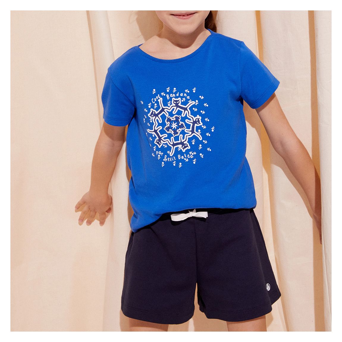 Royal Blue Graphic Cotton T-Shirt main product photo