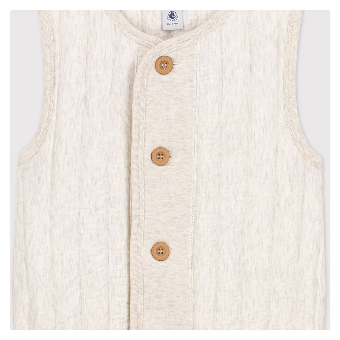 Cream Buttoned Vest main product photo