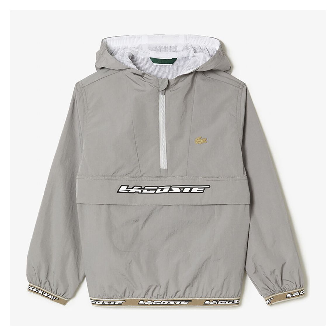 Teen's Beige Printed Half Zip Jacket main product photo