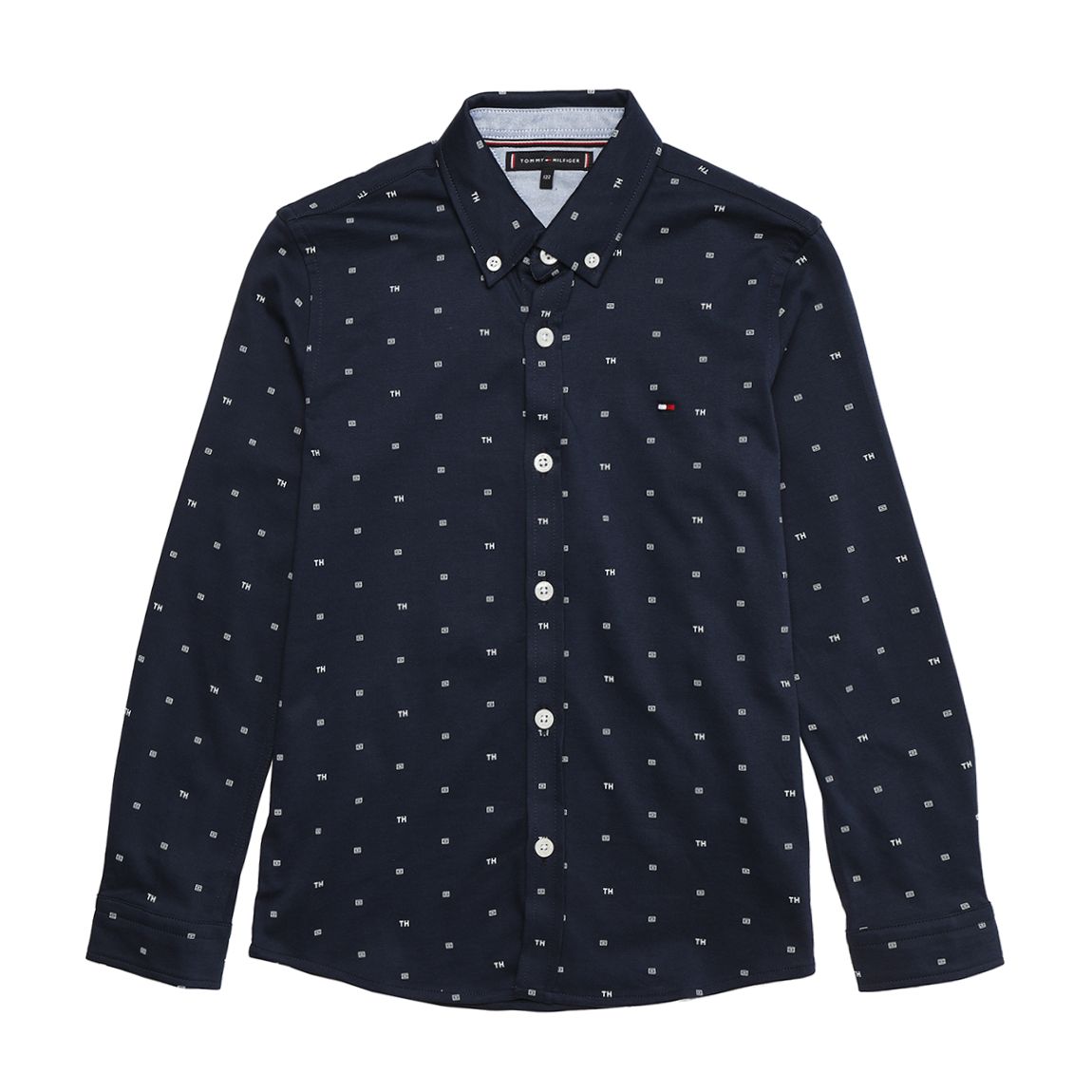 Younger Boy's Navy Classic Logo Print Shirt main product photo
