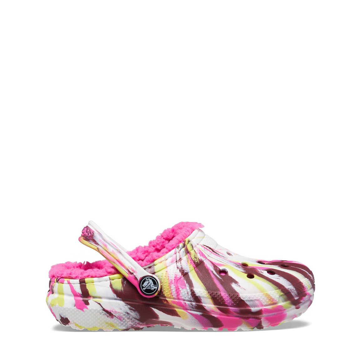 Younger Kid's Pink Marbled Classic Lined Clog main product photo
