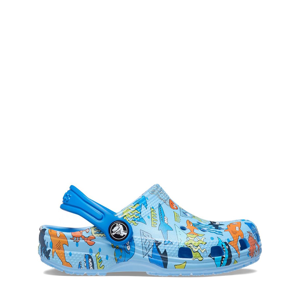 Younger Kid's Blue Fishes Classic Clog main product photo
