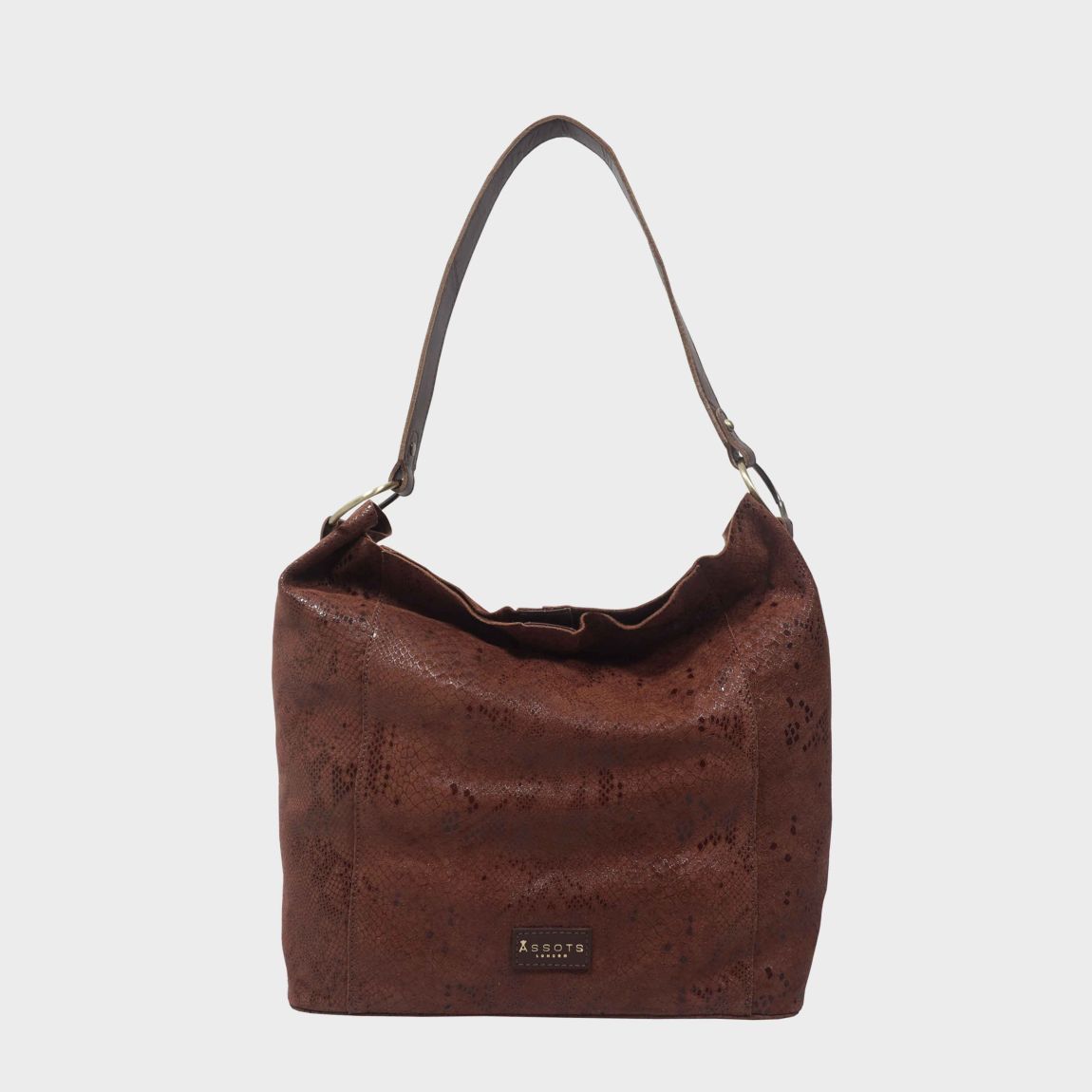 'Esme' Python Snake Real Leather Slouchy Hobo Bag main product photo