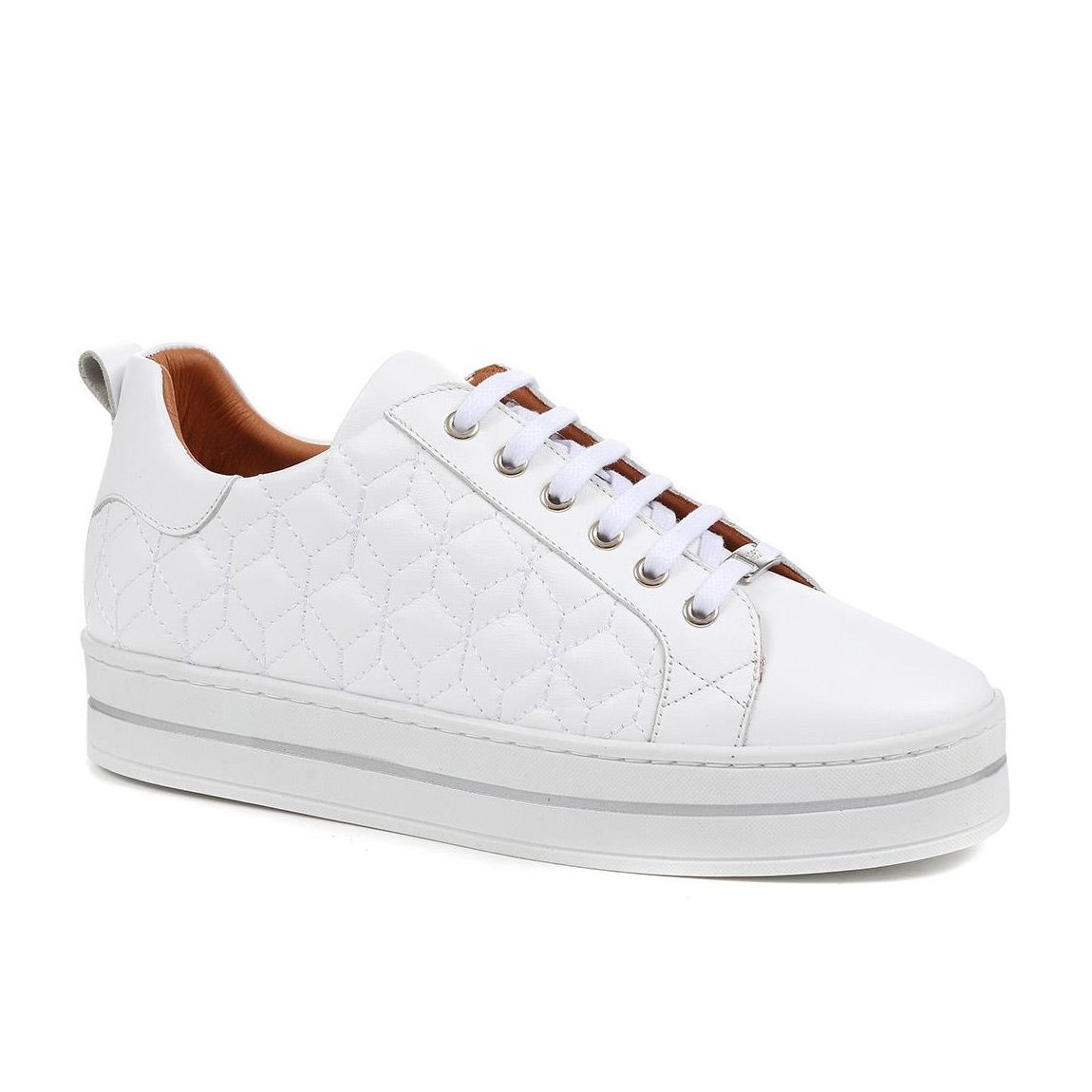 Alexandrite Leather Quilted Trainers main product photo