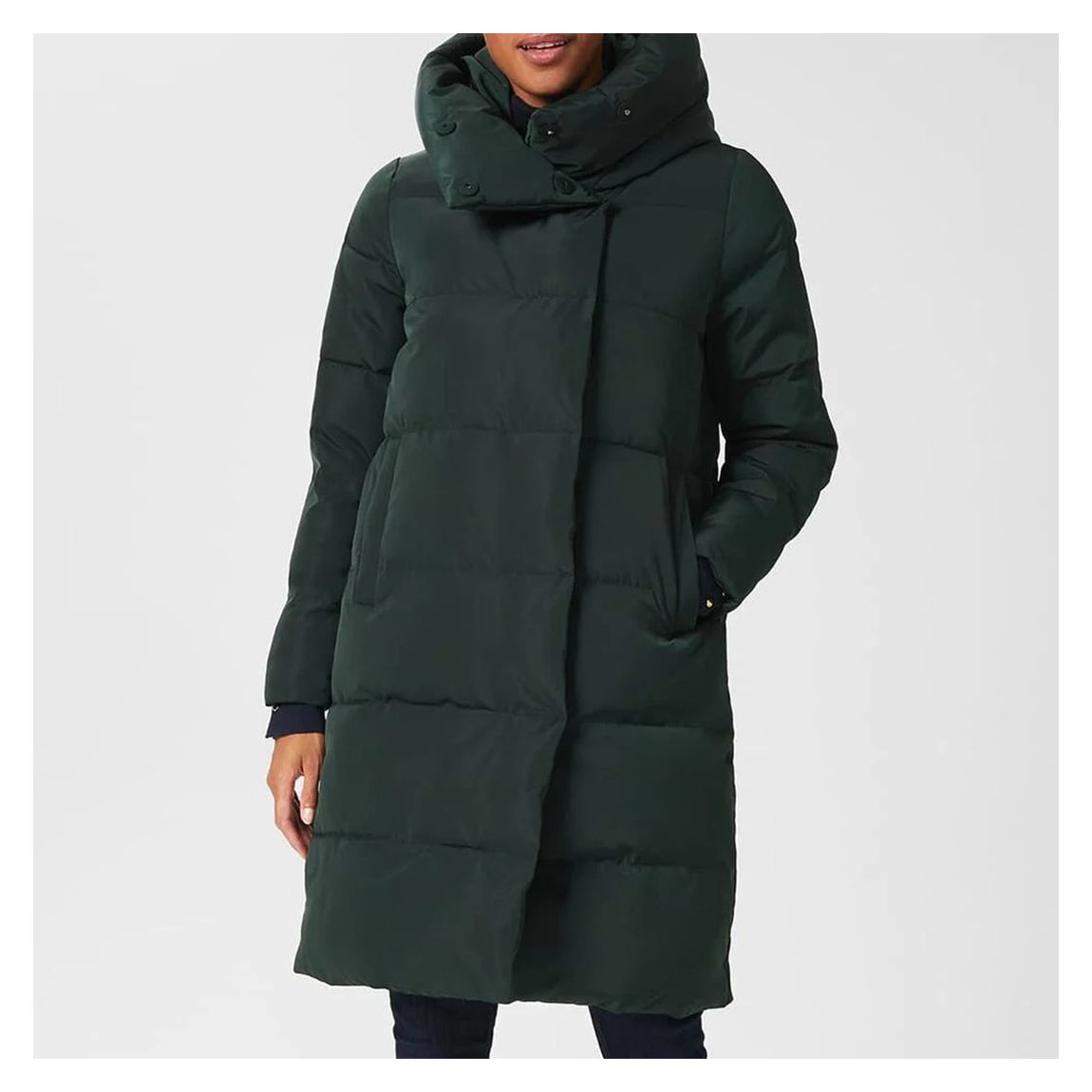 Green Heather Puffer Coat main product photo