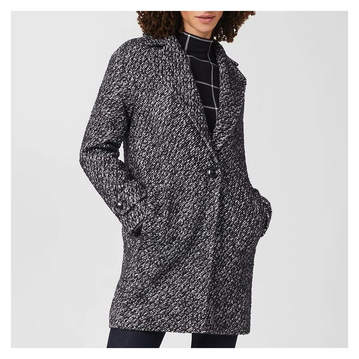 Navy Carmina Wool Blend Coat main product photo