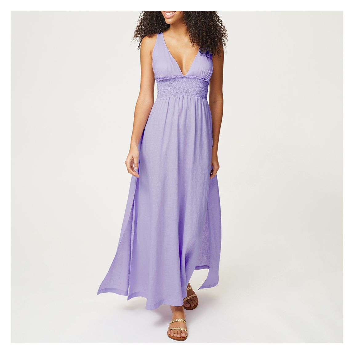Lilac Cross Back Maxi Dress main product photo