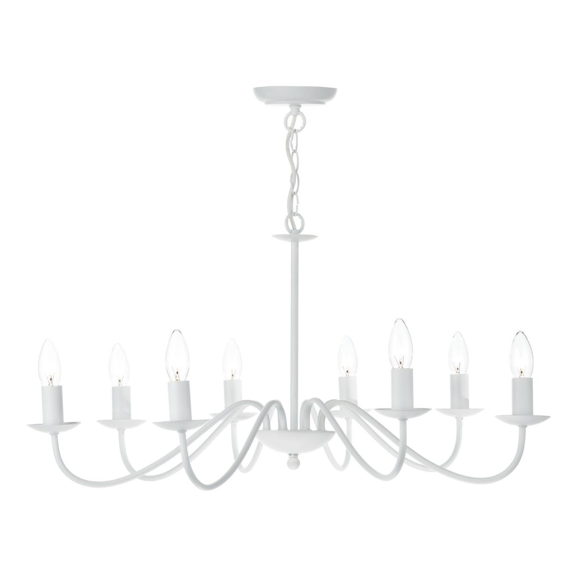Irwin 8 Light Pendant Dual Mount White main product photo