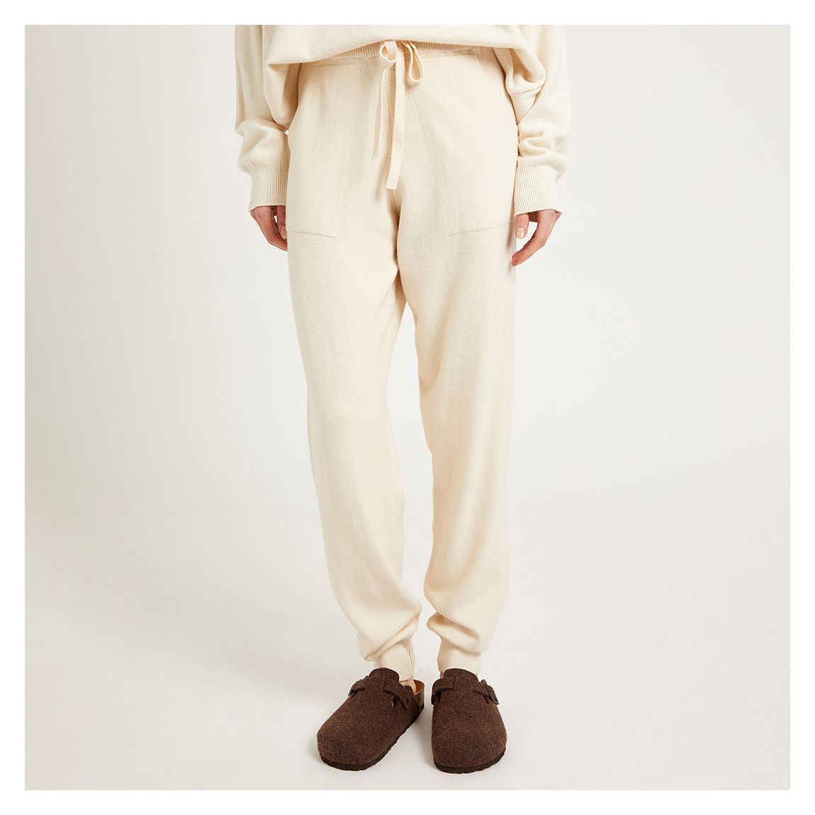Winter White Knitted Joggers main product photo