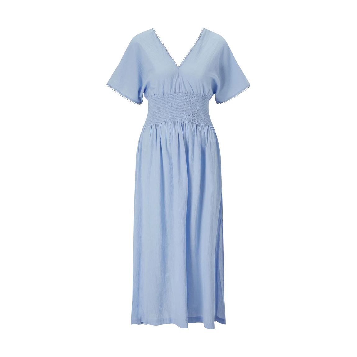 Blue Smock Waist Maxi Dress main product photo