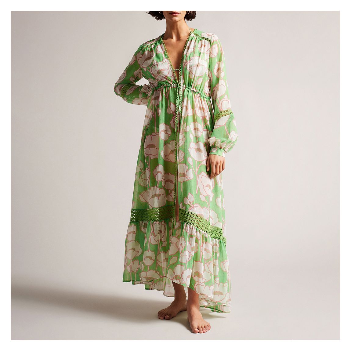 Green Elisiia Printed Dress main product photo