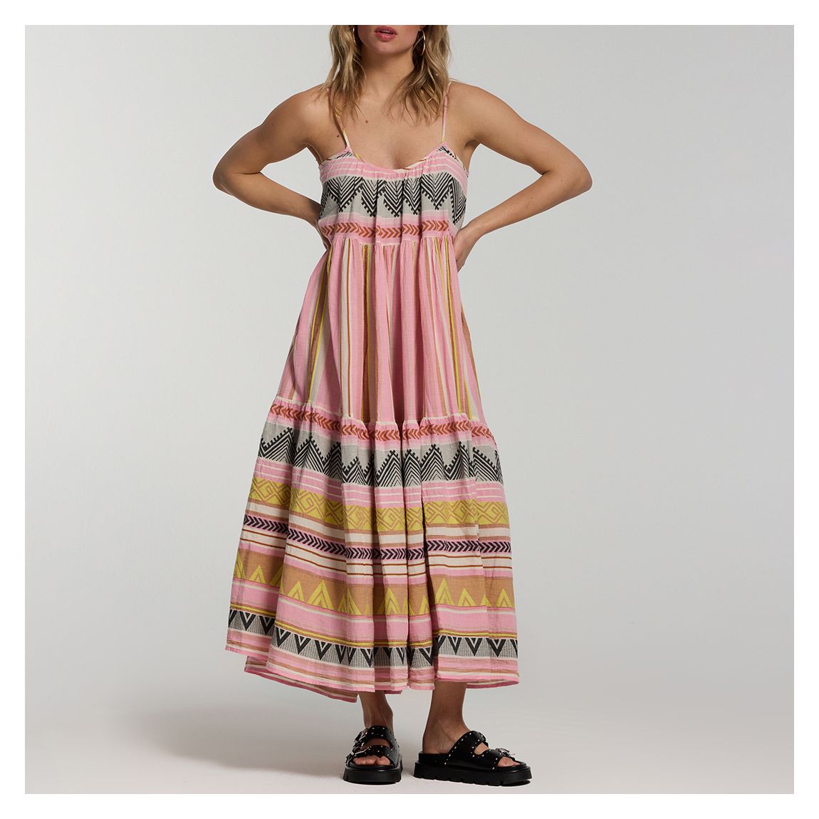Pink Plaka Dress main product photo