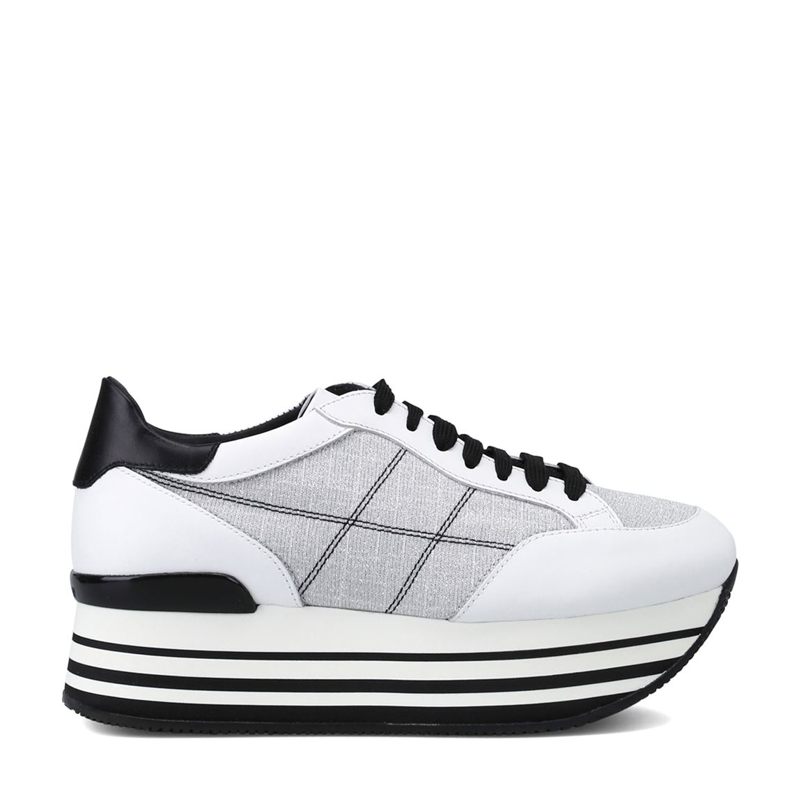 White Grey And Black Platform Sneakers main product photo