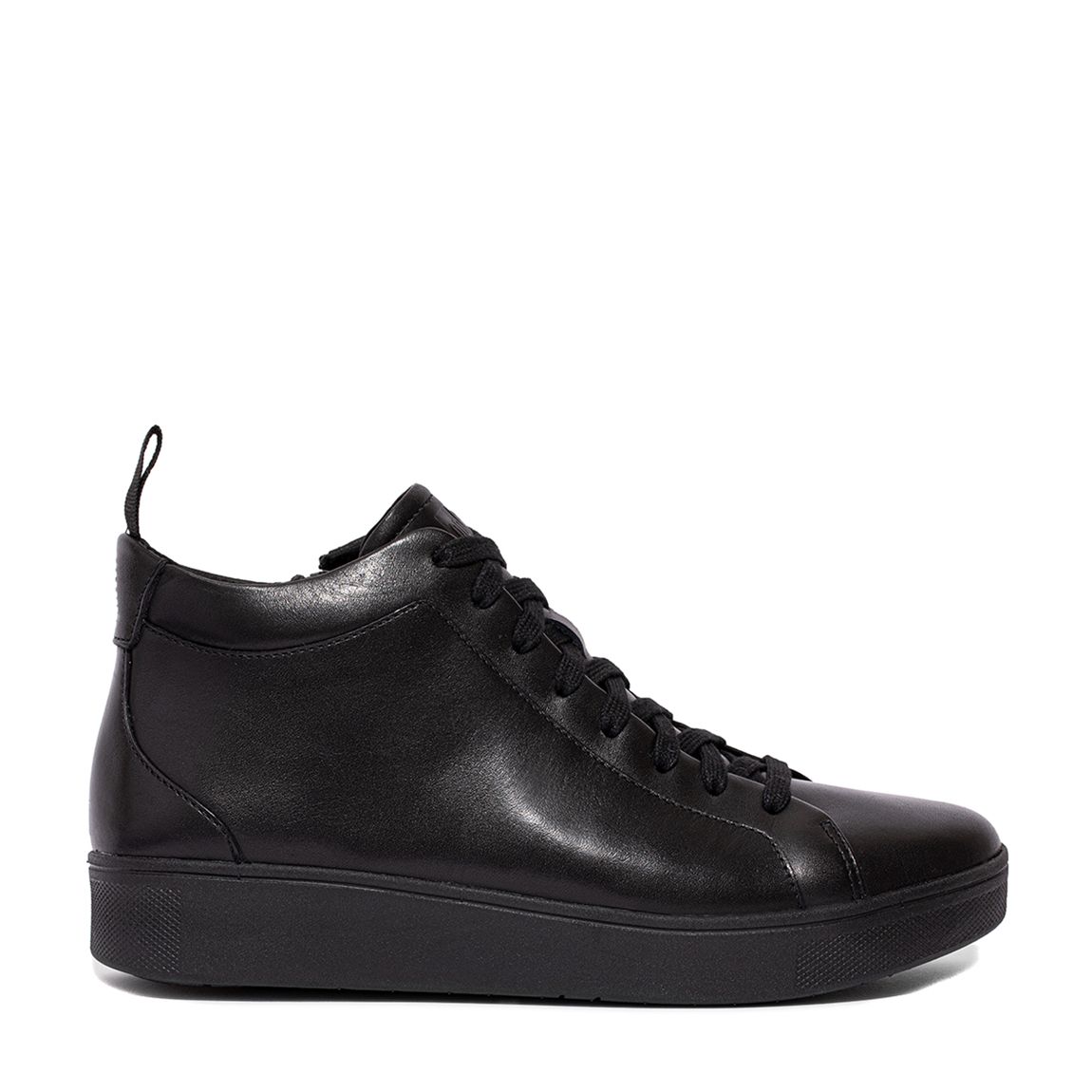 Black Rally Leather High Top Trainers main product photo