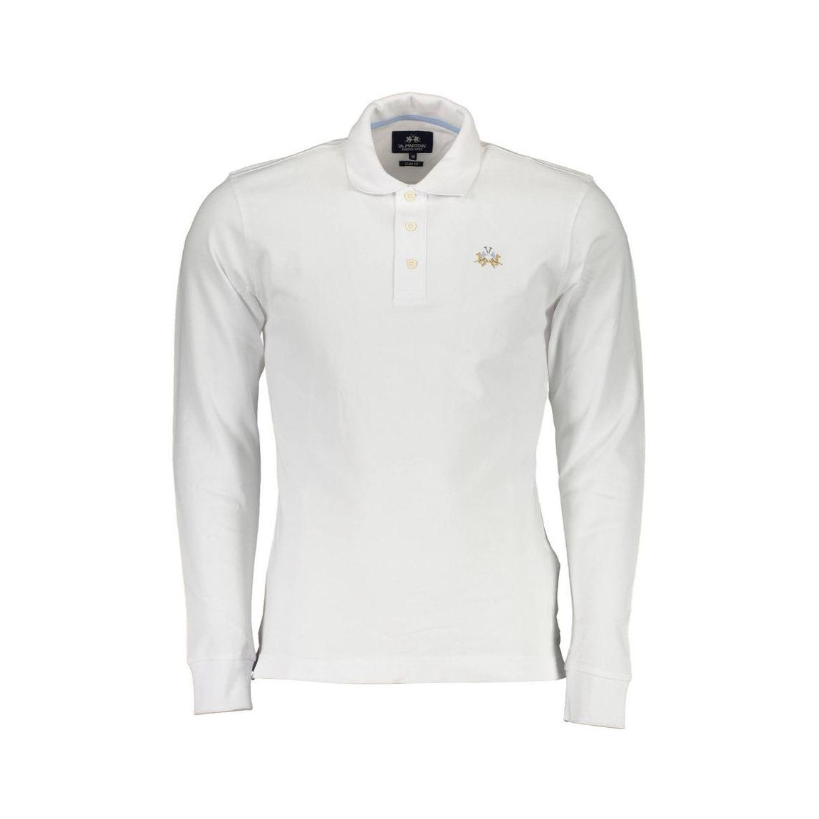 Long Sleeve Polo Shirt Classic Fit - White main product photo