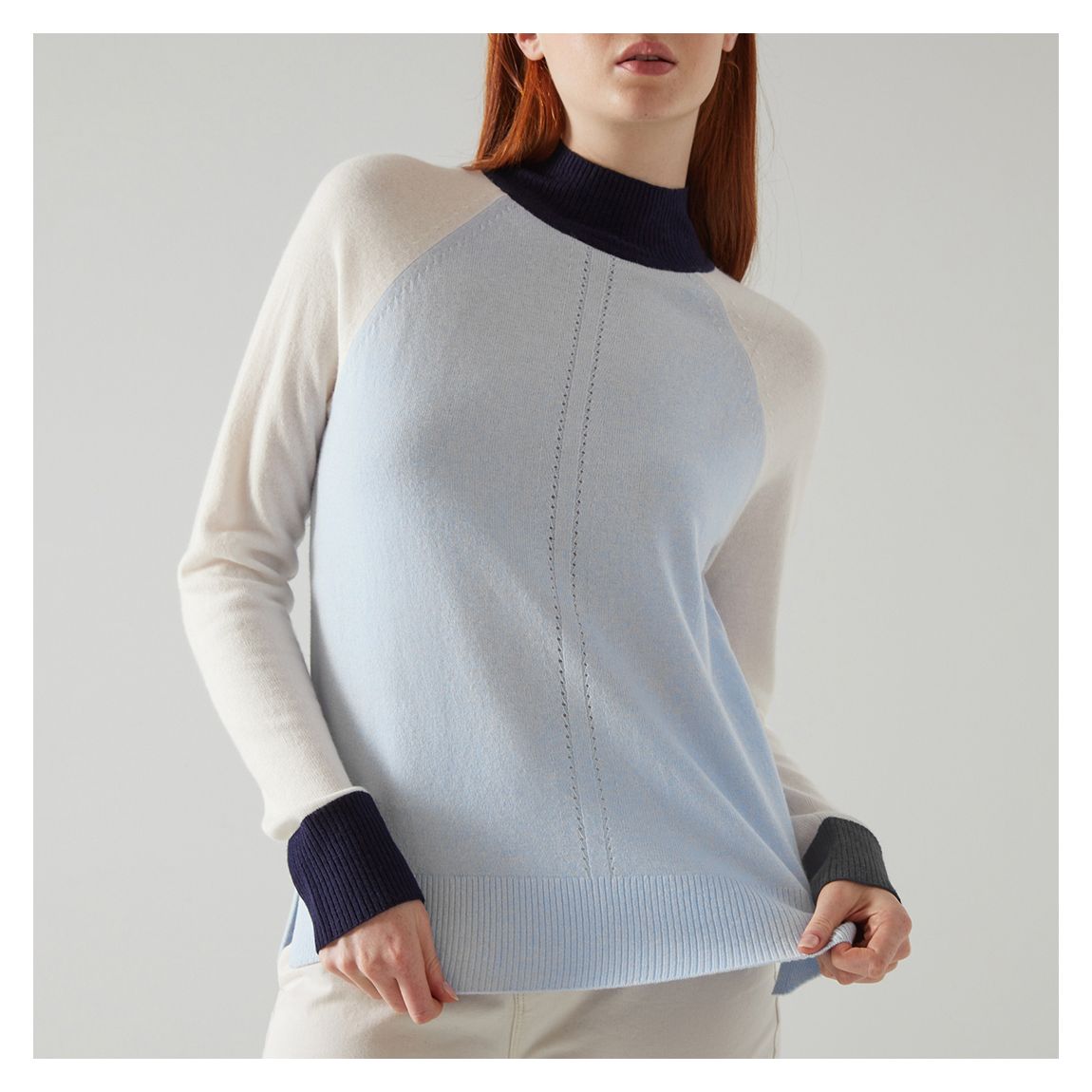 Colour Block Bergen Cashmere Blend Jumper main product photo