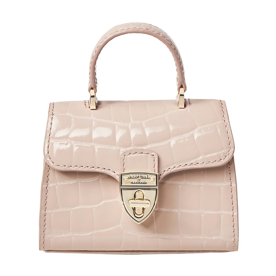 Soft Taupe Croc Mayfair Nano Handbag main product photo