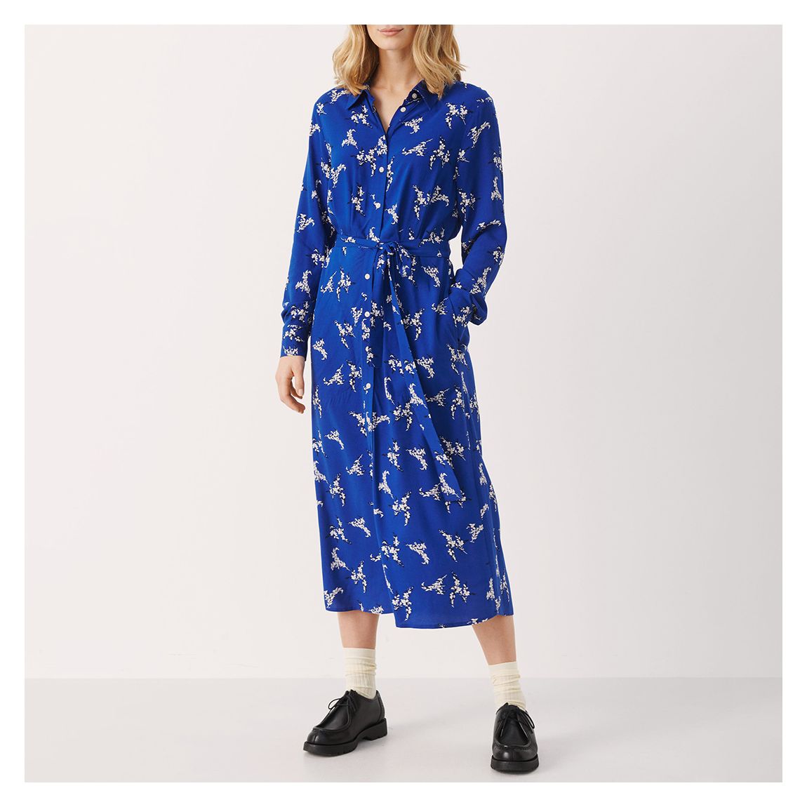 Royla Blue Silane Dress main product photo