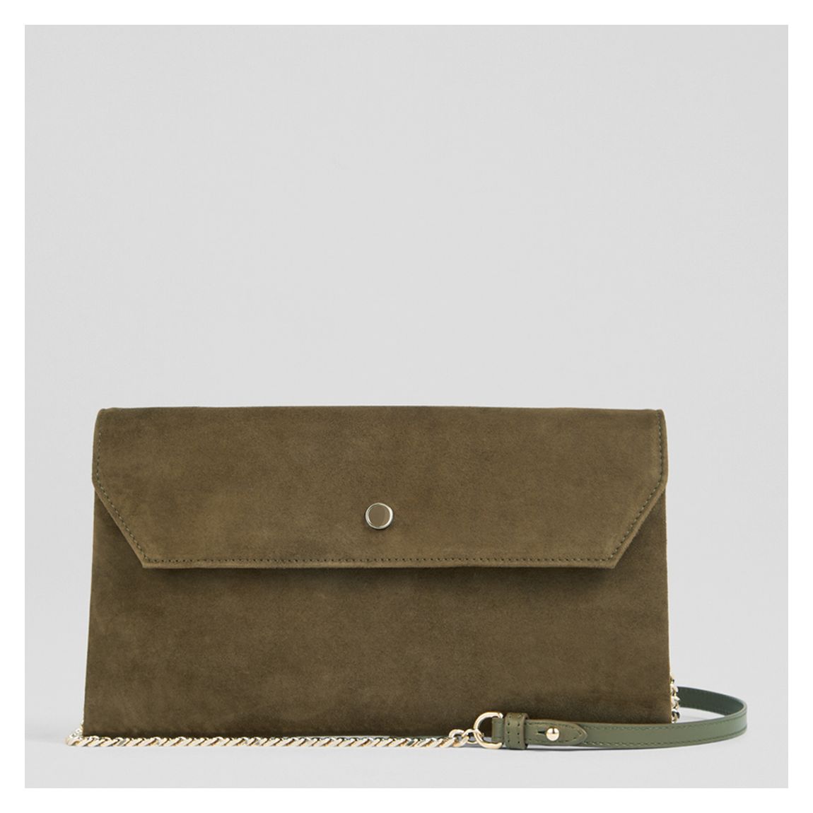 Olive Dora Suede Clutch main product photo
