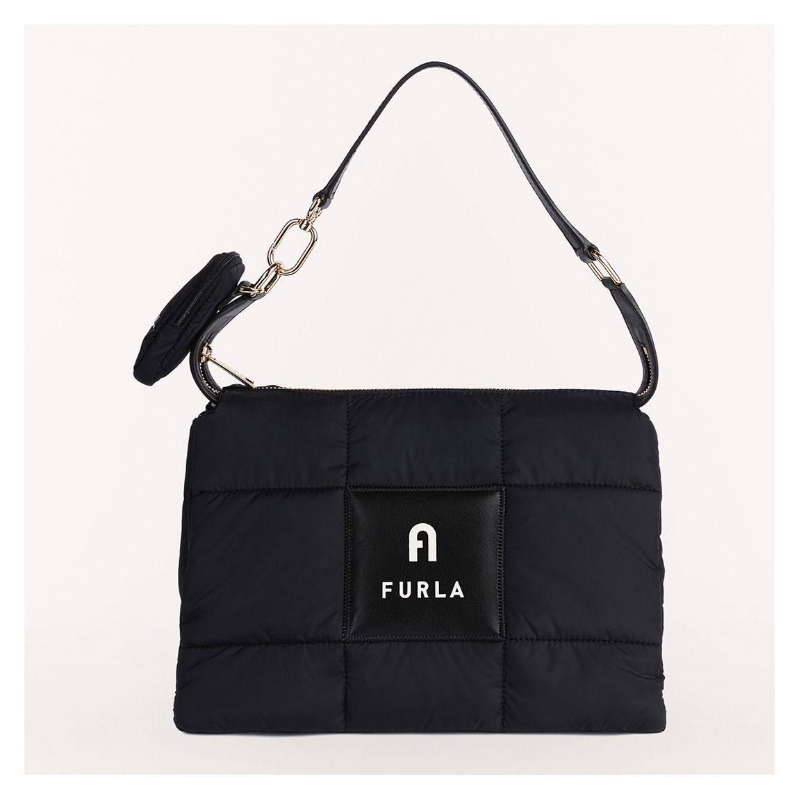 Black Flap Over Shoulder Bag main product photo