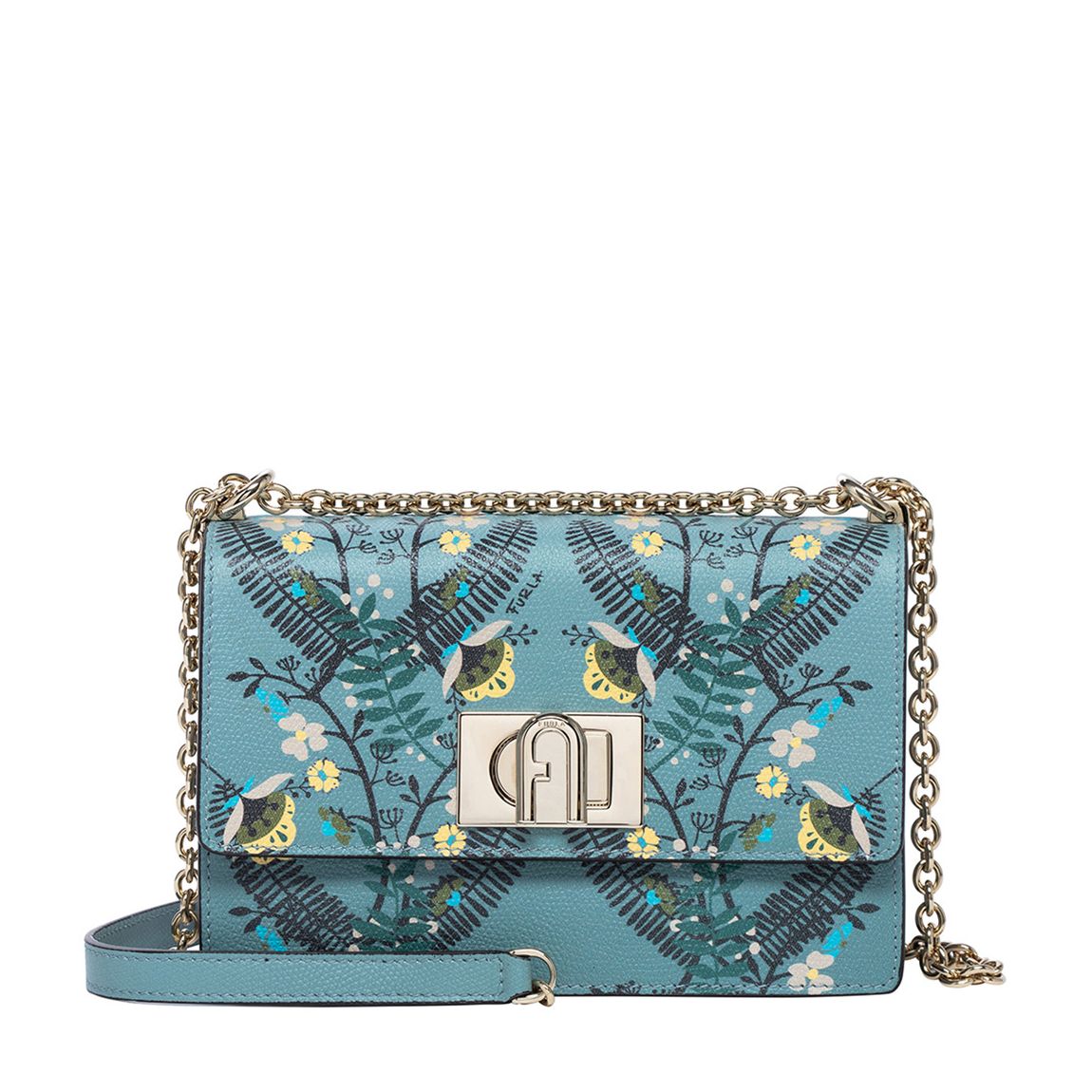 Blue Black Flower Pattern 1927 Mini Crossbody 20 main product photo