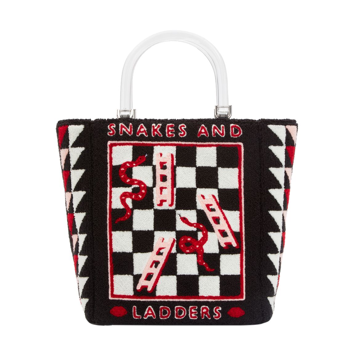 Black Snake And Ladders Bibi Tote Bag main product photo