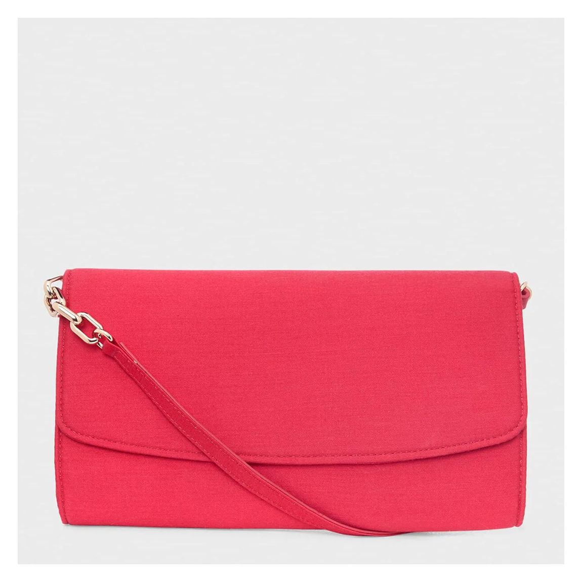 Pink Sarah Silk Blend Clutch Bag main product photo
