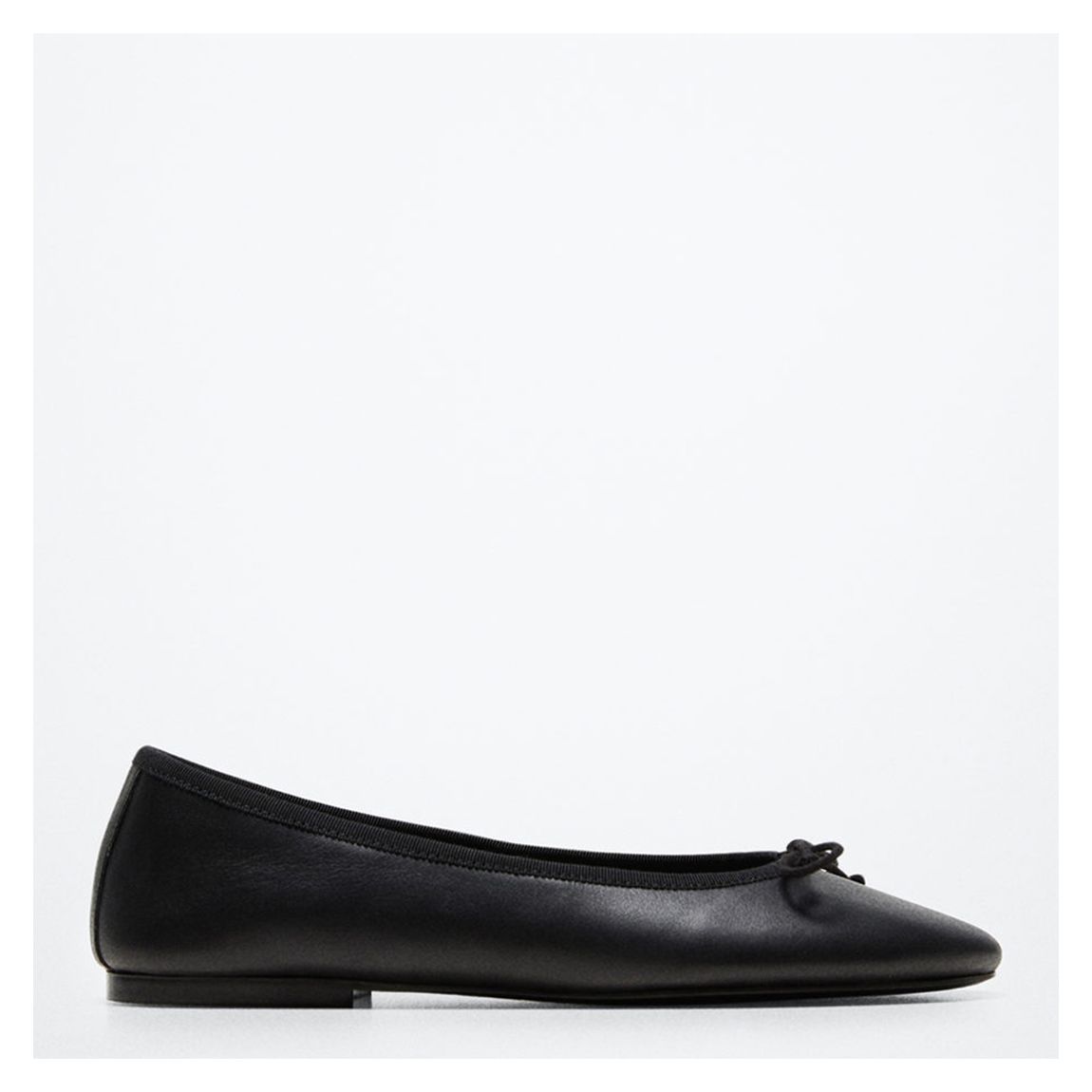 Black Paso Leather Ballet Pumps main product photo