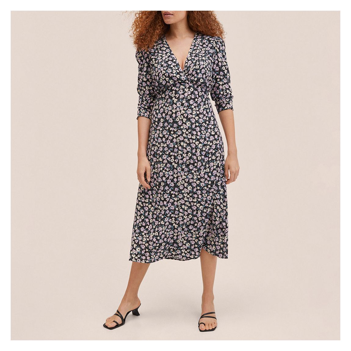 Multi Floral Print Dress main product photo