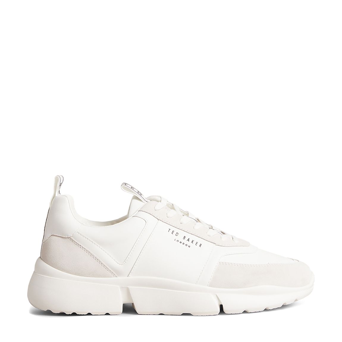 White Cecylem Webbing Leather and Suede Sneaker main product photo