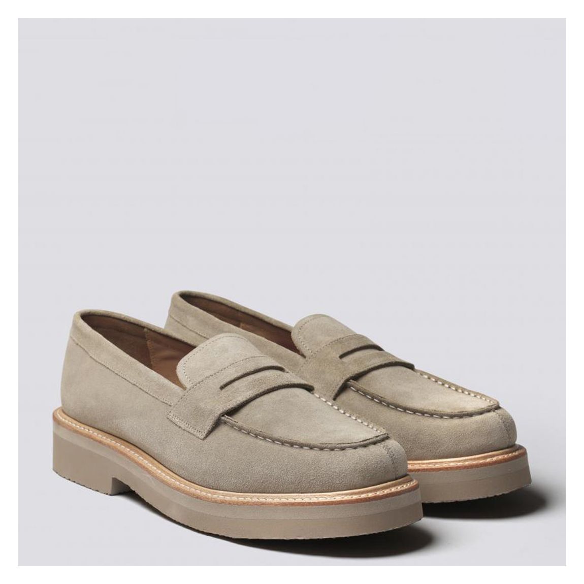 Mens Beige Peter Suede Loafer main product photo