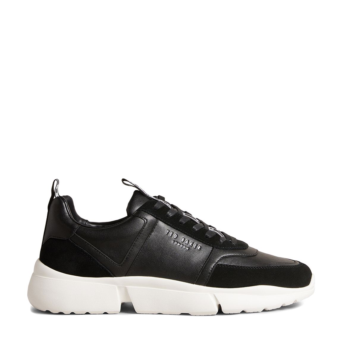 Black Cecylew Webing Smooth Leather Suede Trainers main product photo
