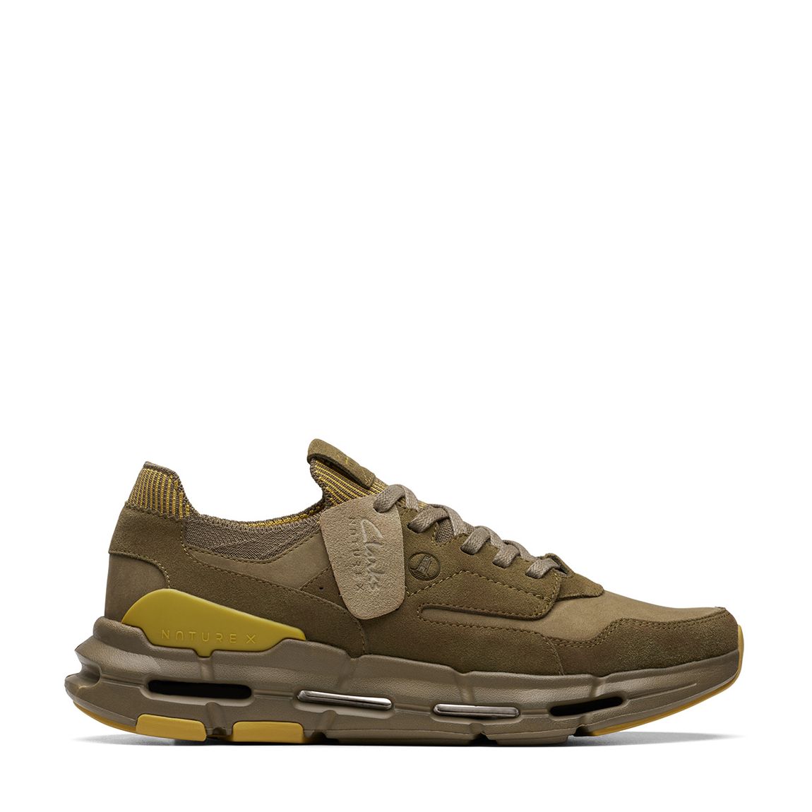 Olive Green NXE Lo Suede Trainers main product photo