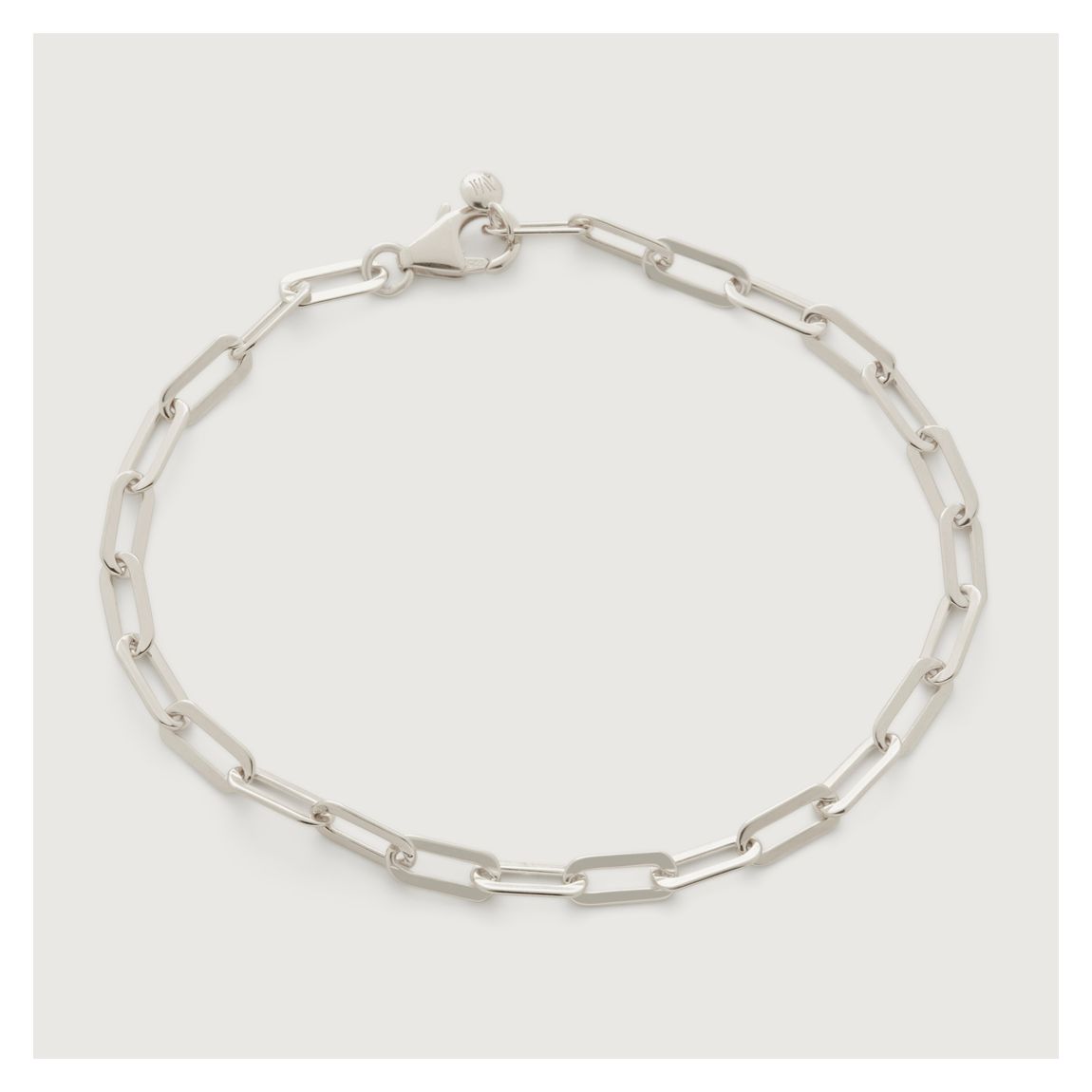 Sterling Silver Deco Link Chain Bracelet - No Stone main product photo
