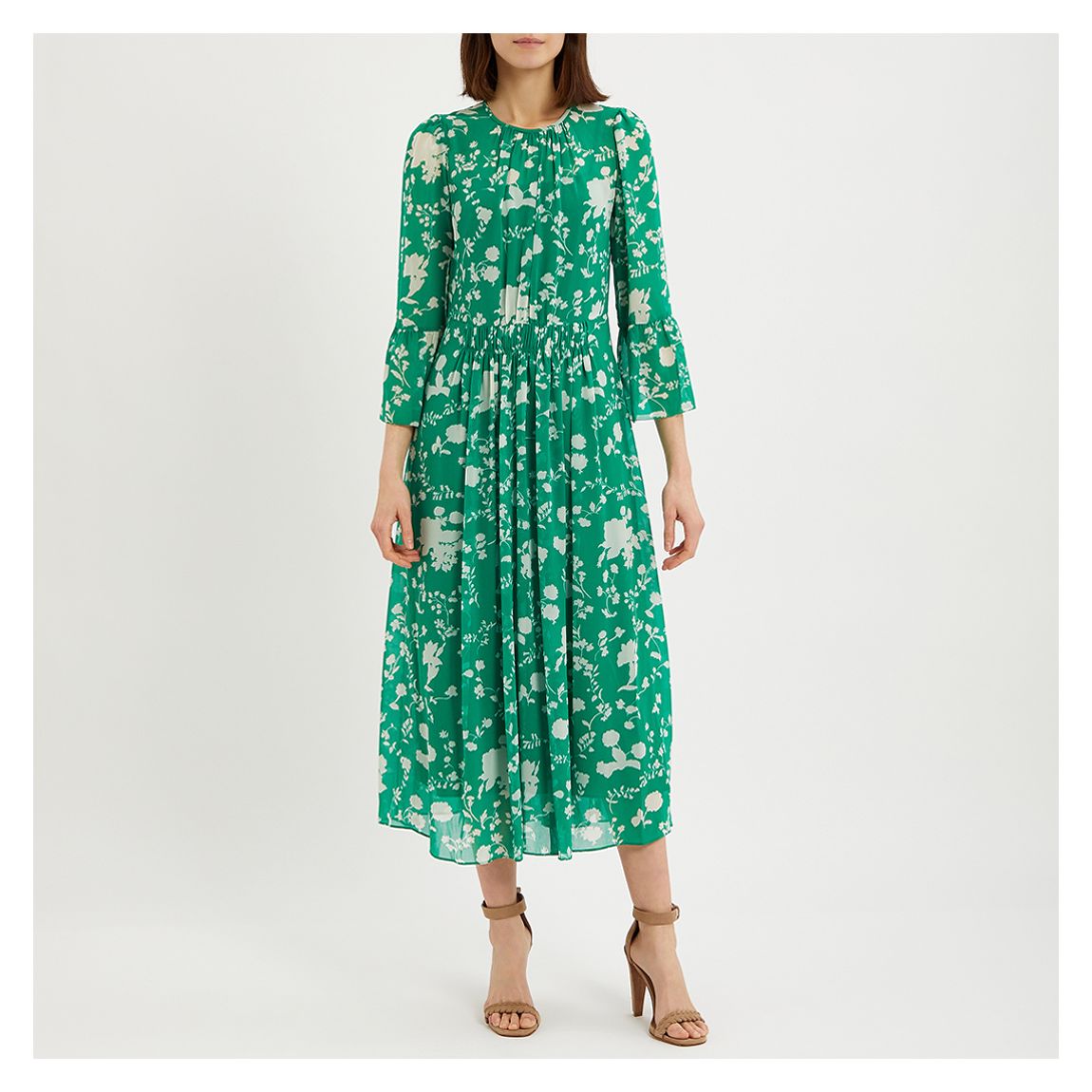 Green Amanda Floral Midi Dress main product photo
