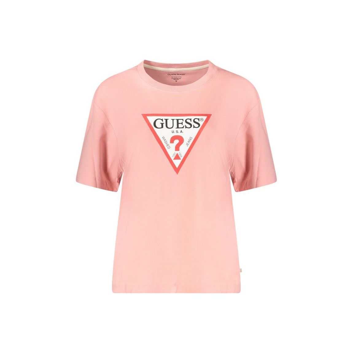 Oversized Cotton Crew Neck T-Shirt with Logo Print Wo - main product photo