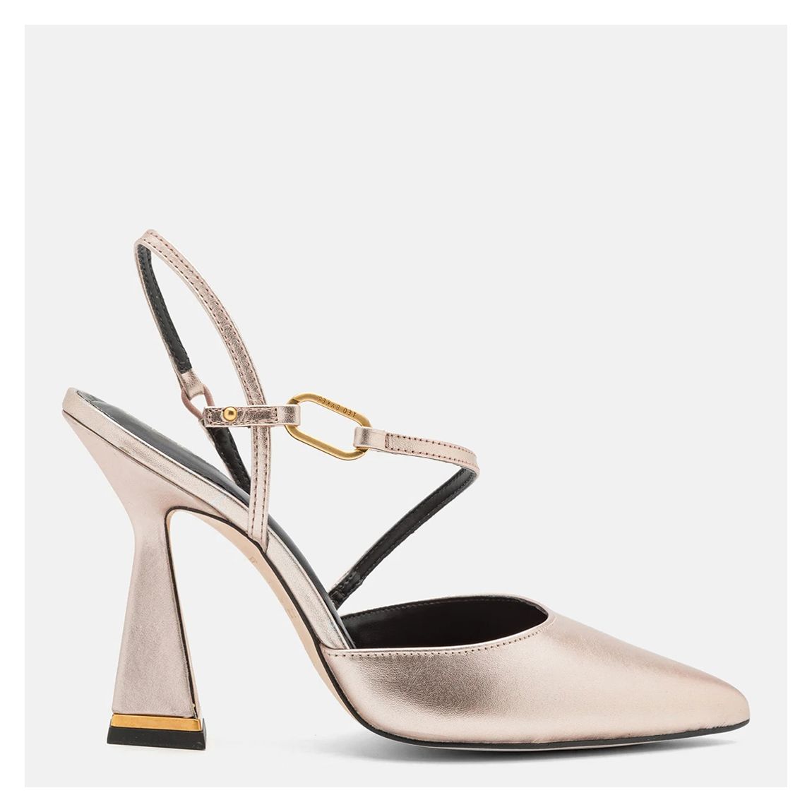 Rose Gold Coriana Geometric Pointed Court Shoes main product photo