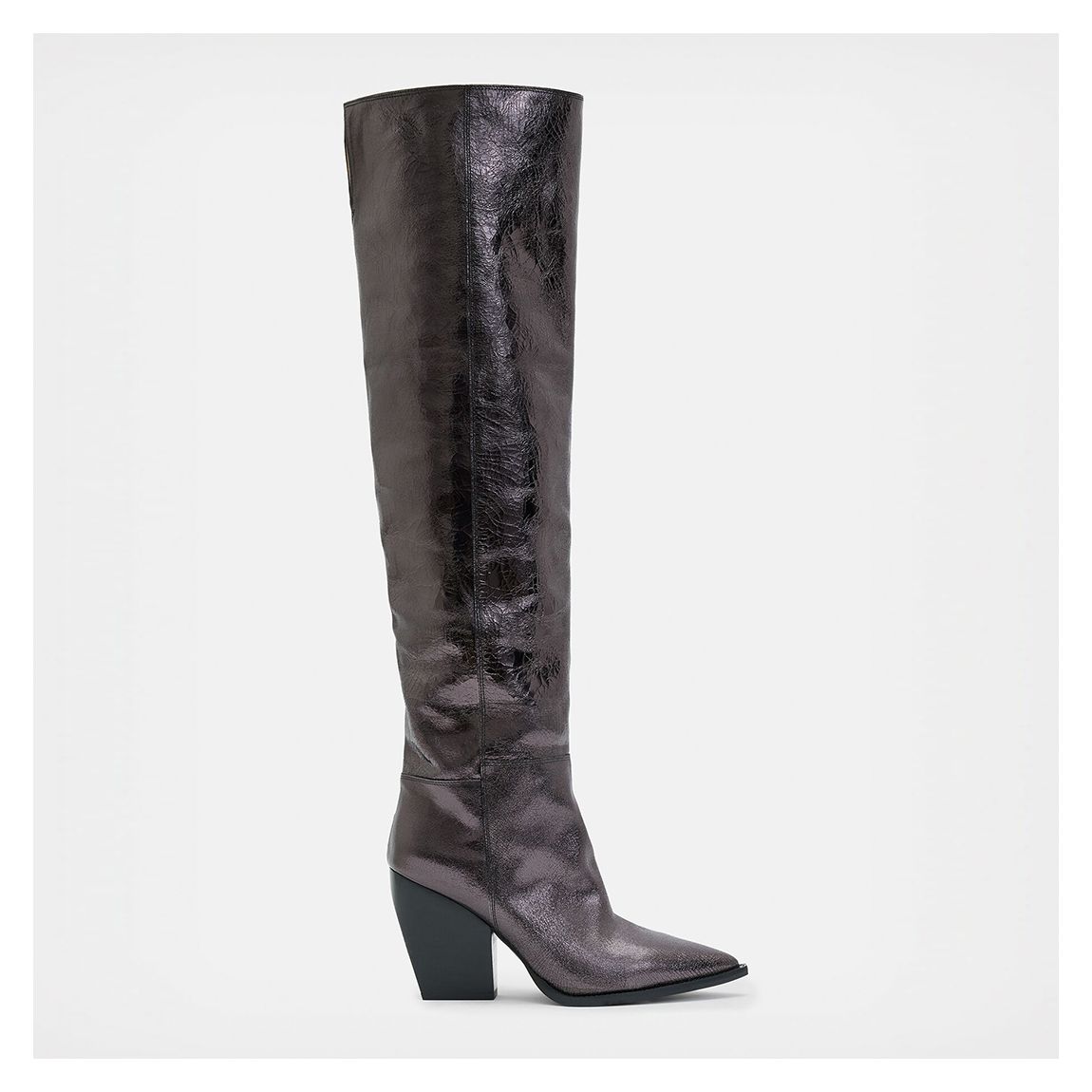 Gunmetal Grey Reina Crinkle Boot main product photo