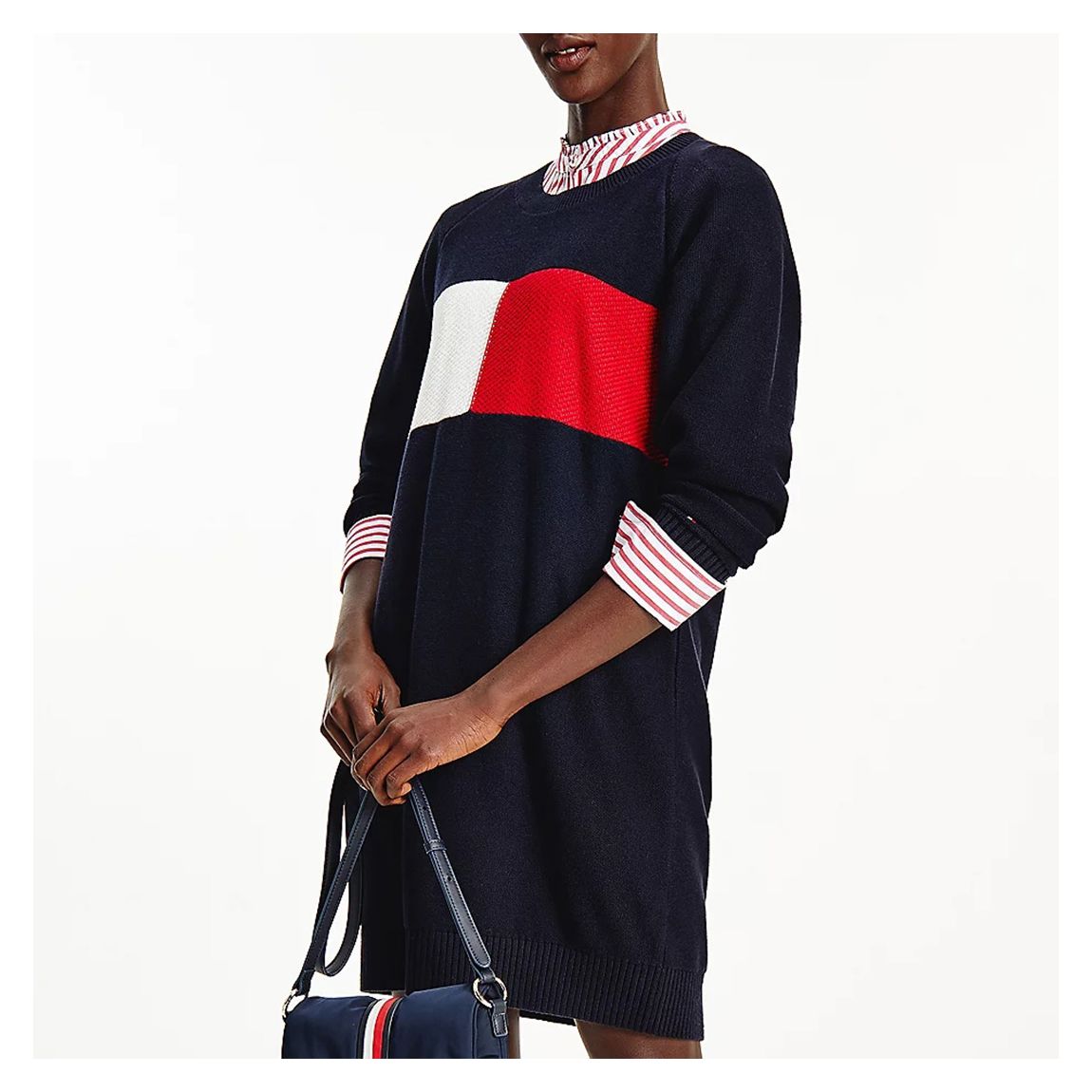Navy Flag Cotton Jumper Dress main product photo