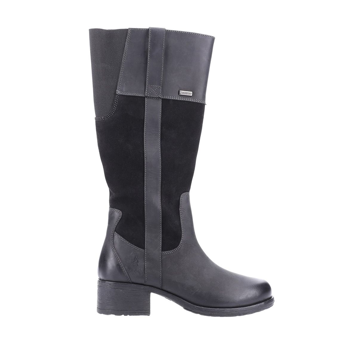 Women's Black Samara Leather Long Boots main product photo