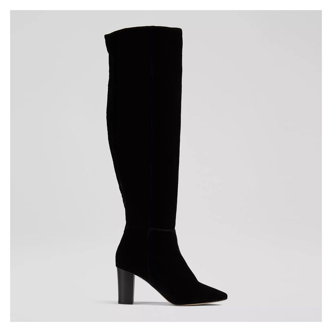 Black Velvet Courtney Knee Boots main product photo