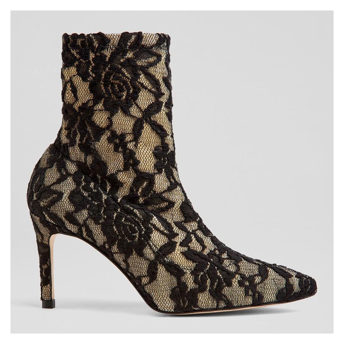 Black Lace Belle Ankle Boots main product photo