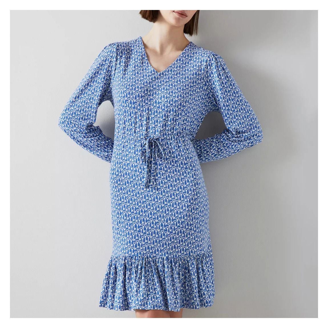 Pale Blue Everly Spot Mini Dress main product photo