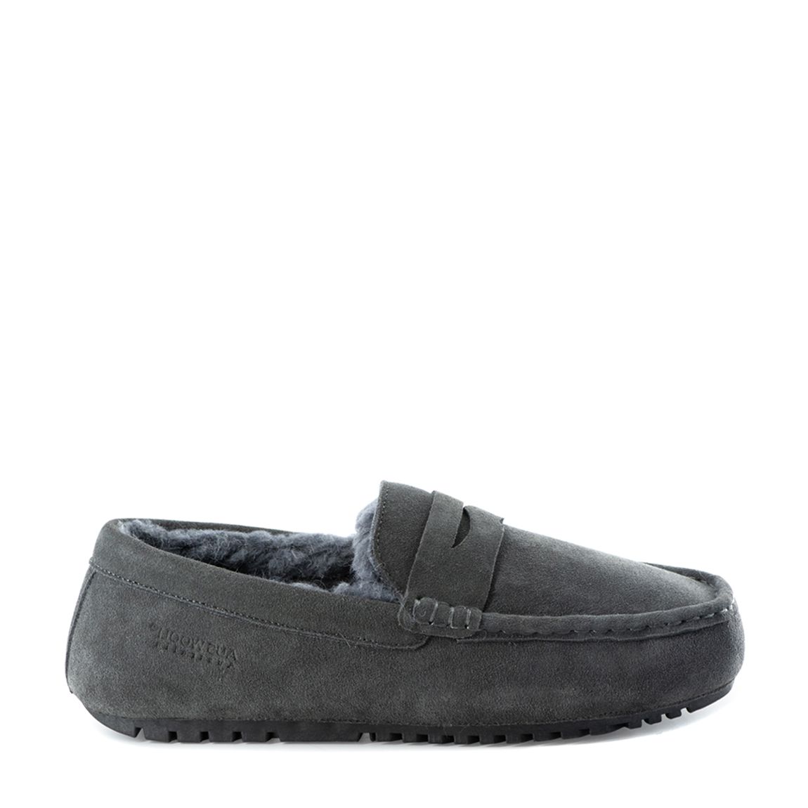 Men's Grey Terrigal Cosy Moccasin Slippers main product photo
