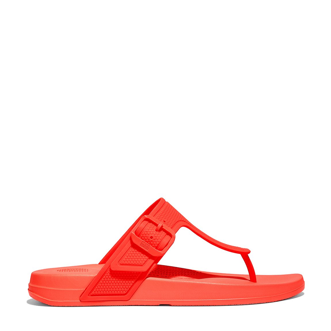Neon Orange iQUSHION Adjustable Buckle Flip Flops main product photo