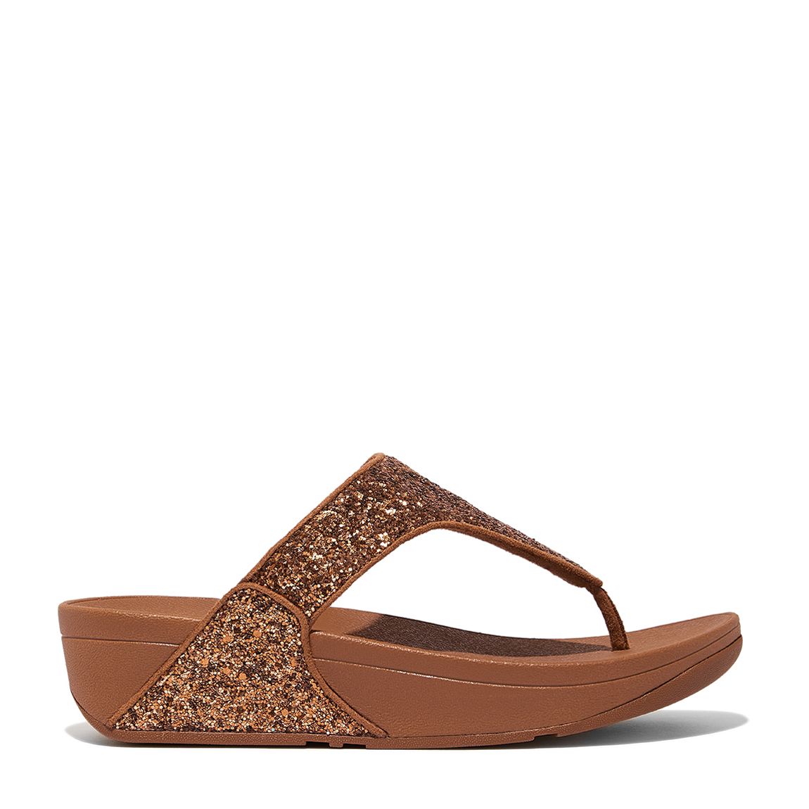 Light Tan Shimma Toe Post Sandals main product photo