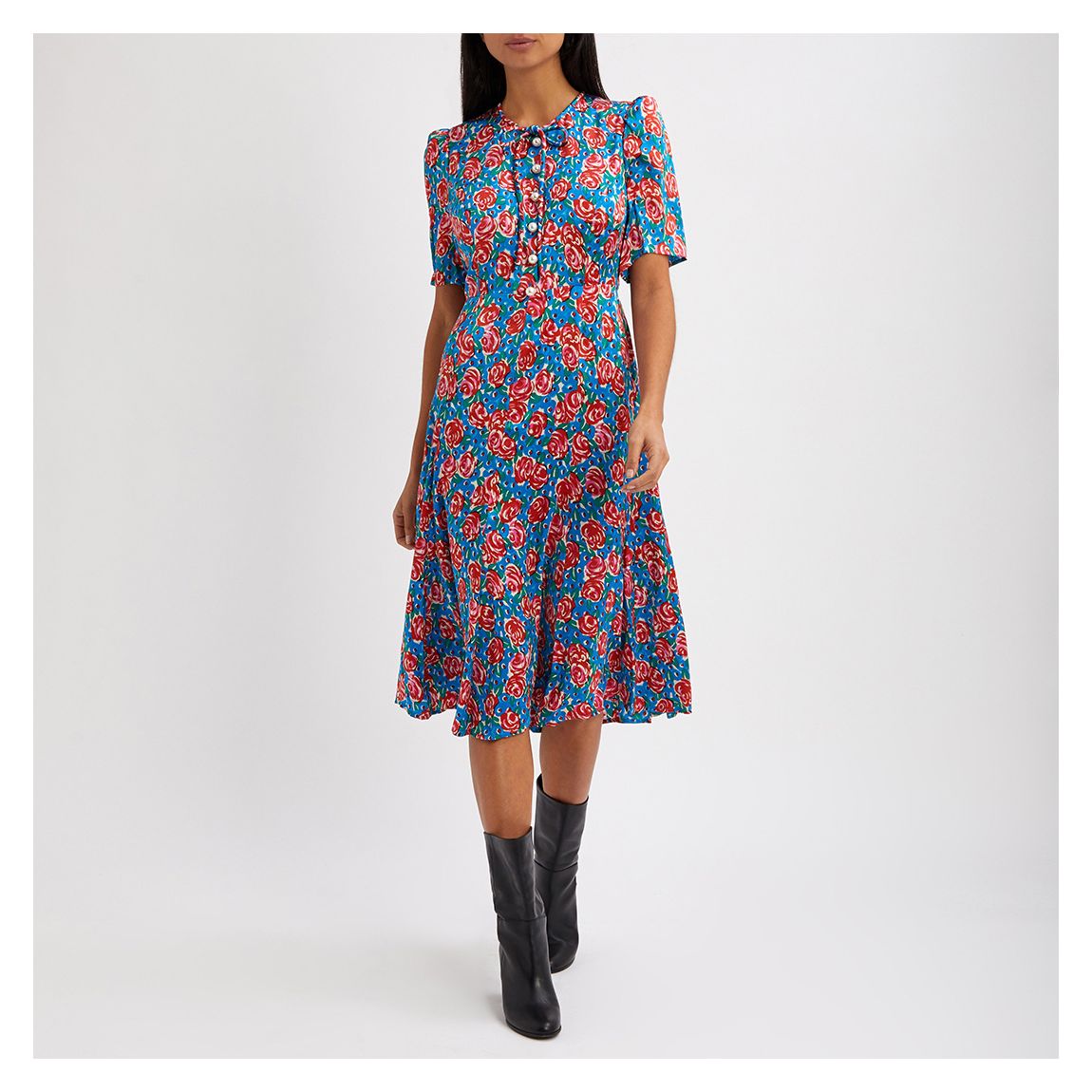 Mul-Blue Floral Montana Dress main product photo