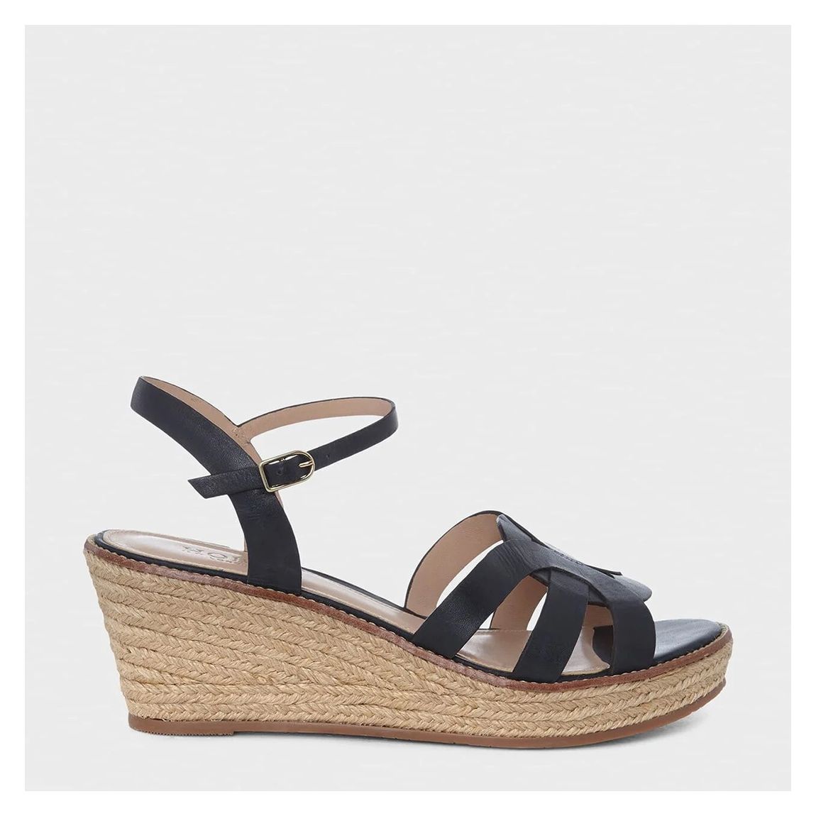 Navy Grace Leather Espadrille main product photo