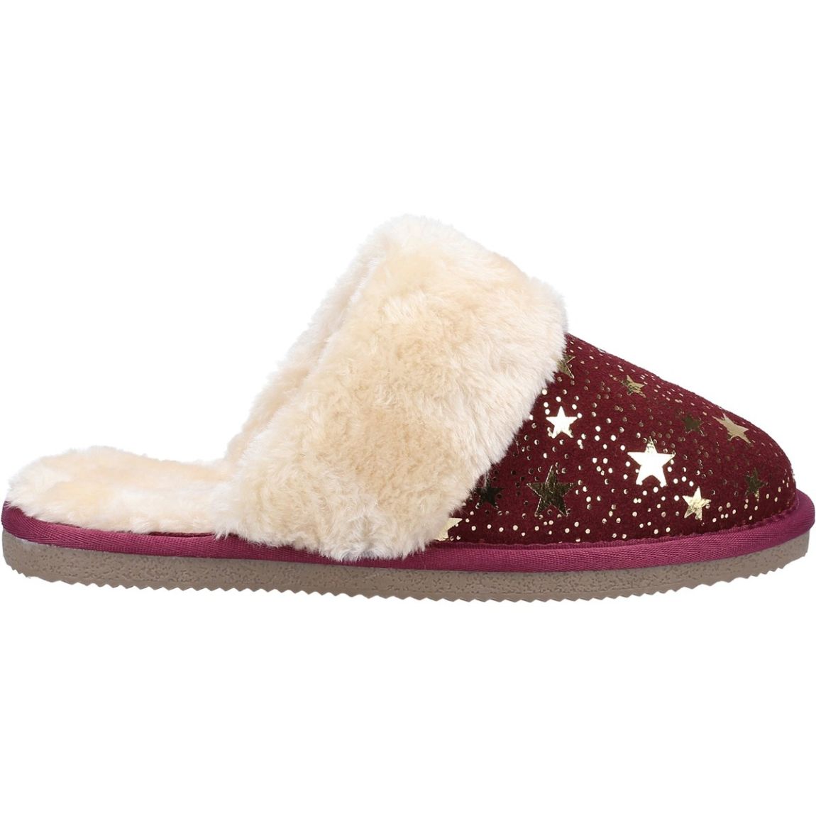 Women's Burgundy Arianna Star Slippers main product photo